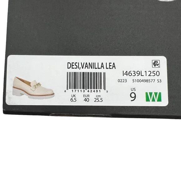 Naturalizer Loafer Womens Size 9 W Desi Vanilla Cream Chunky - Picture 2 of 7